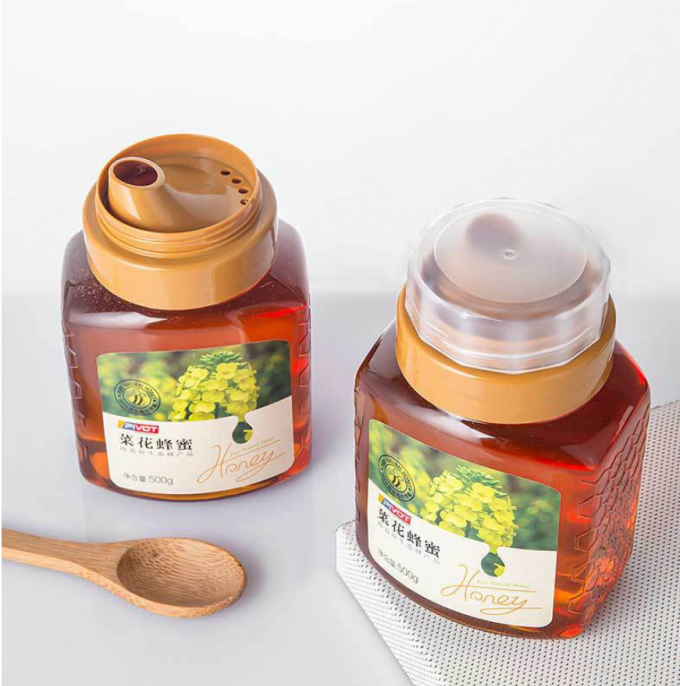 напиток меда 500g 700g пластиковый разливает многоразовые пластиковые опарникы по бутылкам Squeezable 0