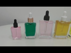 Glass Cosmetic Serum Essential Oil Dropper Bottle Eco Clear 10ml 2.3cm Dia