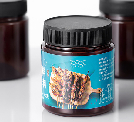 4 Oz Amber PET Plastic Jars BPA Free With Pressure Sensitive Gasket
