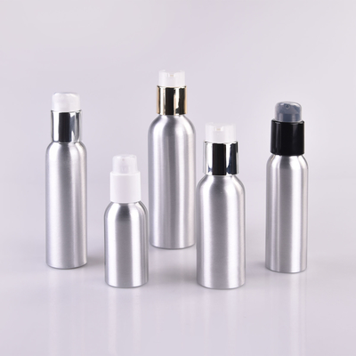 Silver Blue Aluminum Cosmetic Bottles Trigger Spray 0.6mm Thick ISO9001