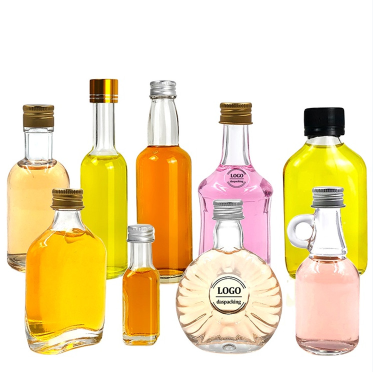 Wine Decanter Glass Storage Bottles Electroplating Surface Transparent 40ml 50ml