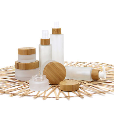 Good price Опарник косметики сливк крышки стеклянных косметических контейнеров бамбуковый косметический упаковывая бамбуковый онлайн